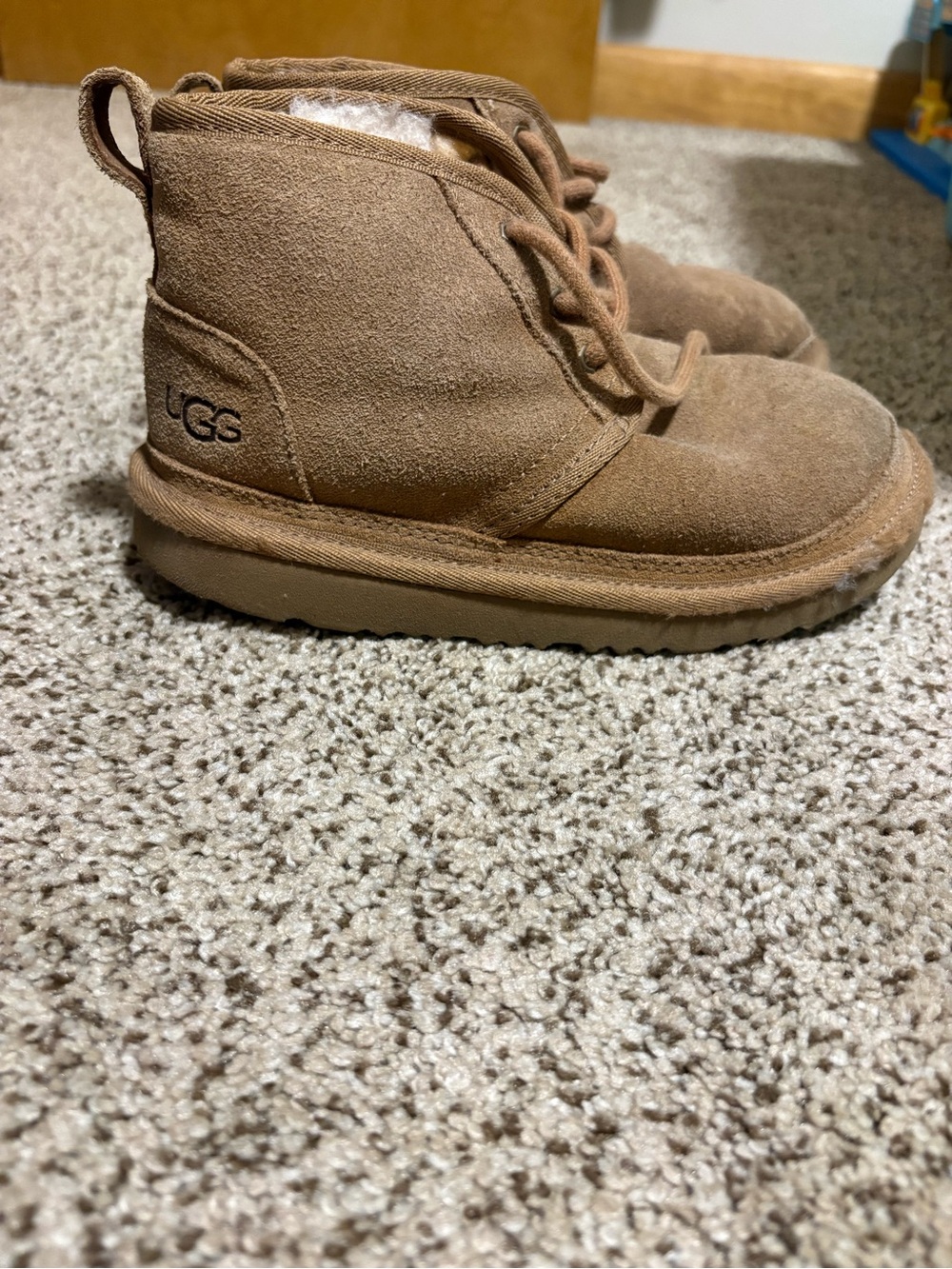 UGG Chestnut Suede Lace-Up Ankle Boots